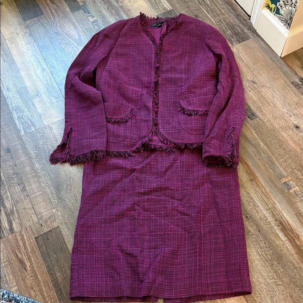 Kasper Vintage Tweed Skirt Suit dress Set- 6